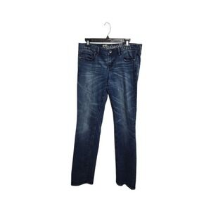Madewell Women's Dark Wash Denim Jeans Size 30 Distressed Casual‎ Everyday